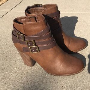 Madden Girl Brown Booties 7.5
